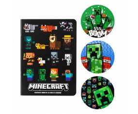 Zeszyt Minecraft A5 32 kartki w LINIĘ linia szeroka szkolny dla chłopca