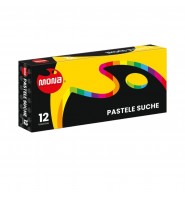 Pastele suche 12 kolorów MONA PASTELE szkolne do plastyki St.Majewski
