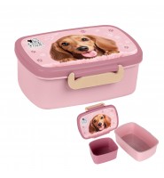 Śniadaniówka Lunchbox z ruchomą przegródką Cleo i Frank pies dla dzieci