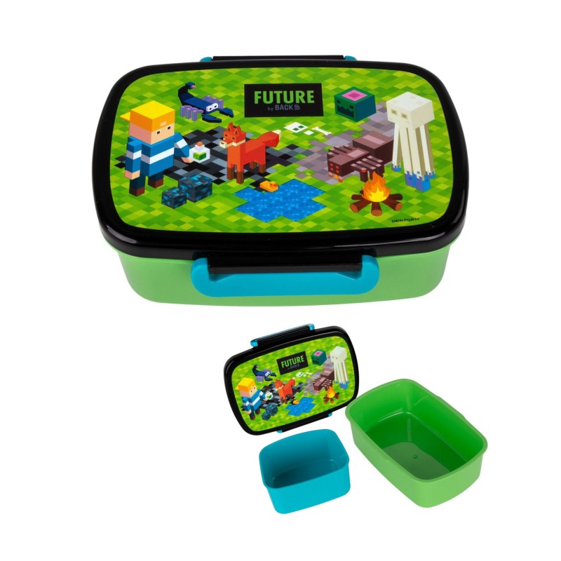 Śniadaniówka Lunchbox z ruchomą przegródką Game pixel Derform dla chłopaka chłopca