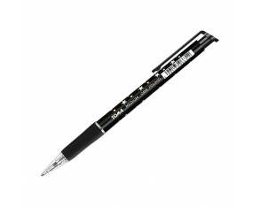Długopis AUTOMATYCZNY OLEJOWY TOMA-066 Medium 1mm GWIAZDKI CZARNY
