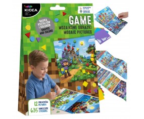 ZESTAW kreatywny WYKLEJANKA Mozaikowe obrazki PIXEL DLA DZIECI GAME KIDEA