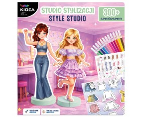 Zestaw KREATYWNY Dla Dzieci do projektowania Studio Stylizacji KIDEA 300 elementów