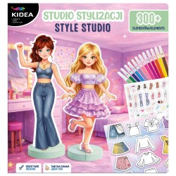 Zestaw KREATYWNY Dla Dzieci do projektowania Studio Stylizacji KIDEA 300 elementów