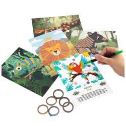 ZESTAW DLA DZIECI WYKLEJANKI Design Studio ANIMALS KIDEA