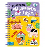 Książeczka z NAKLEJKAMI wielorazowymi wypukłymi 3D DLA DZIECI  NA WSI