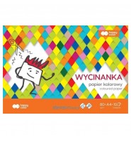 WYCINANKA papier KOLOROWY A4 10 KARTEK 80 g/m2 do prac plastycznych