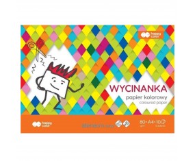 WYCINANKA papier KOLOROWY A4 10 KARTEK 80 g/m2 do prac plastycznych