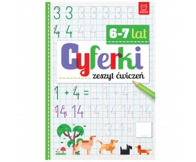Zeszyt ćwiczeń CYFERKI DLA DZIECI książeczka do nauki pisania cyferek AKSJOMAT