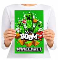 Blok rysunkowy A4 biały 100g 20 arkuszy MINECRAFT PIXEL ASTRA