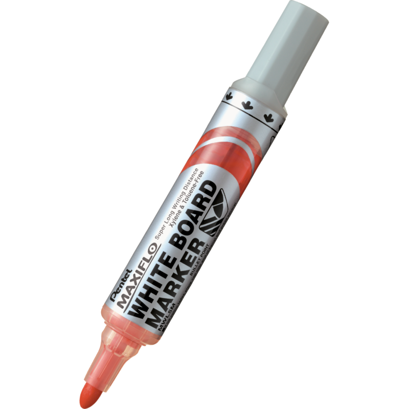 Marker suchościeralny MAXIFLO z tłoczkiem PENTEL MWL5M-B czerwony