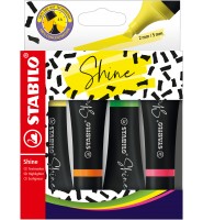Zakreślacze STABILO Shine etui 4 kol. 76/4