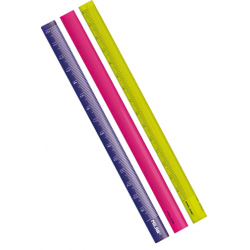 Linijka 15 cm trójkątna plastikowa kolorowa MILAN ACID