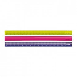 Linijka 15 cm trójkątna plastikowa kolorowa MILAN ACID