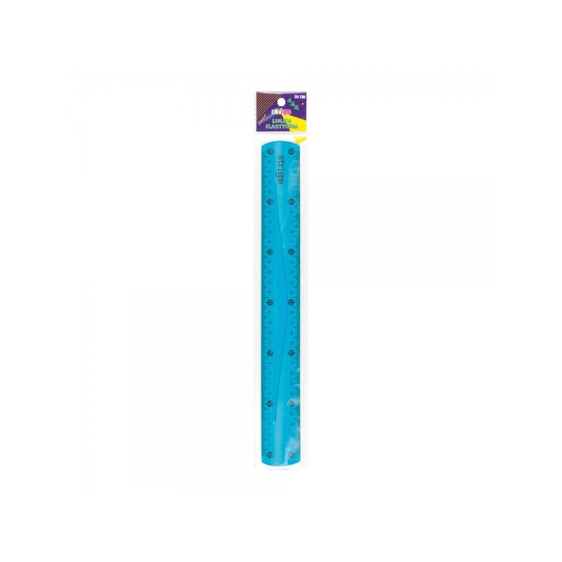 LINIJKA ELASTYCZNA 30 CM NIEBIESKA STRIGO