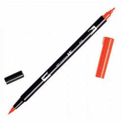 Flamaster dwustronny 885 Brush Pen warm red Tombow