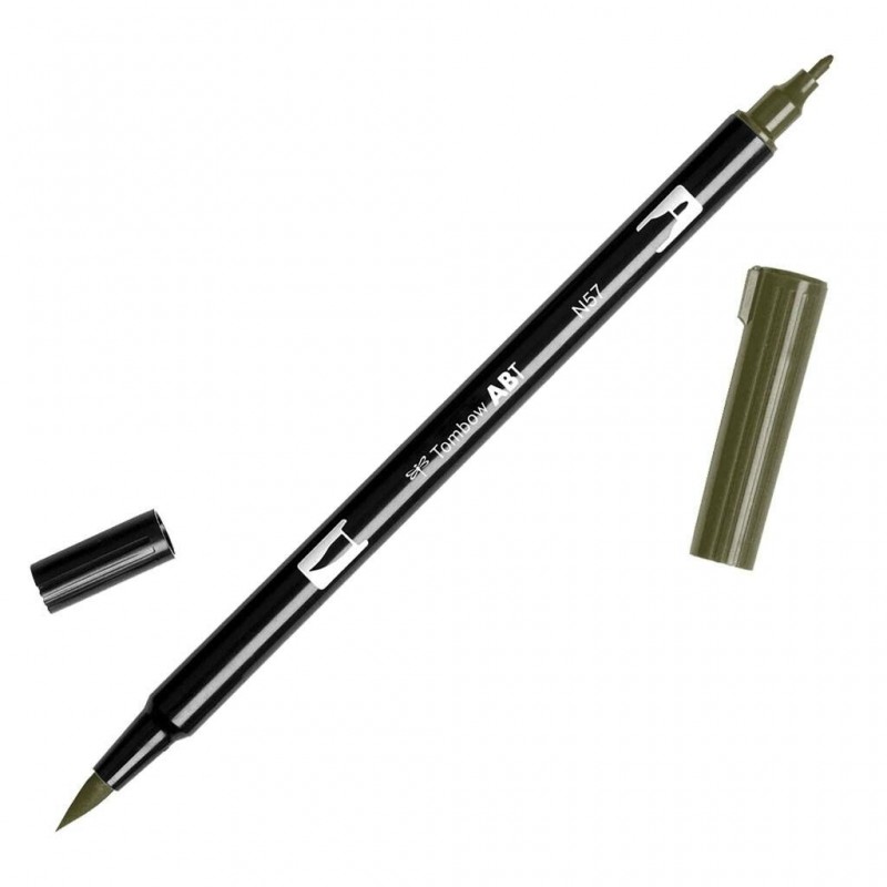 Flamaster dwustronny N57 Brush Pen warm grey 5 Tombow