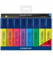 Zakreślacz Textsurfer classic,  6+2 kolory w etui, Staedtler