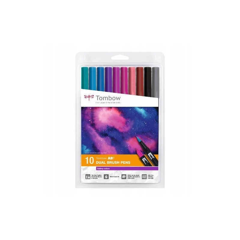 Flamastry Dual Brush Pen ABT Galaxy 10 szt. Tombow