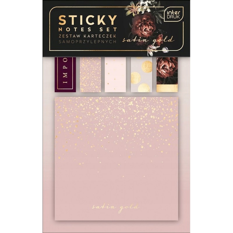 KARTECZKI SAMOPRZYLEPNE SATIN GOLD INTERDRUK