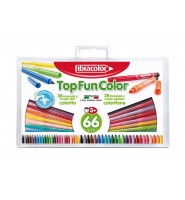 ZESTAW FLAMASTRÓW W TECZCE 66 SZT. FIBRACOLOR