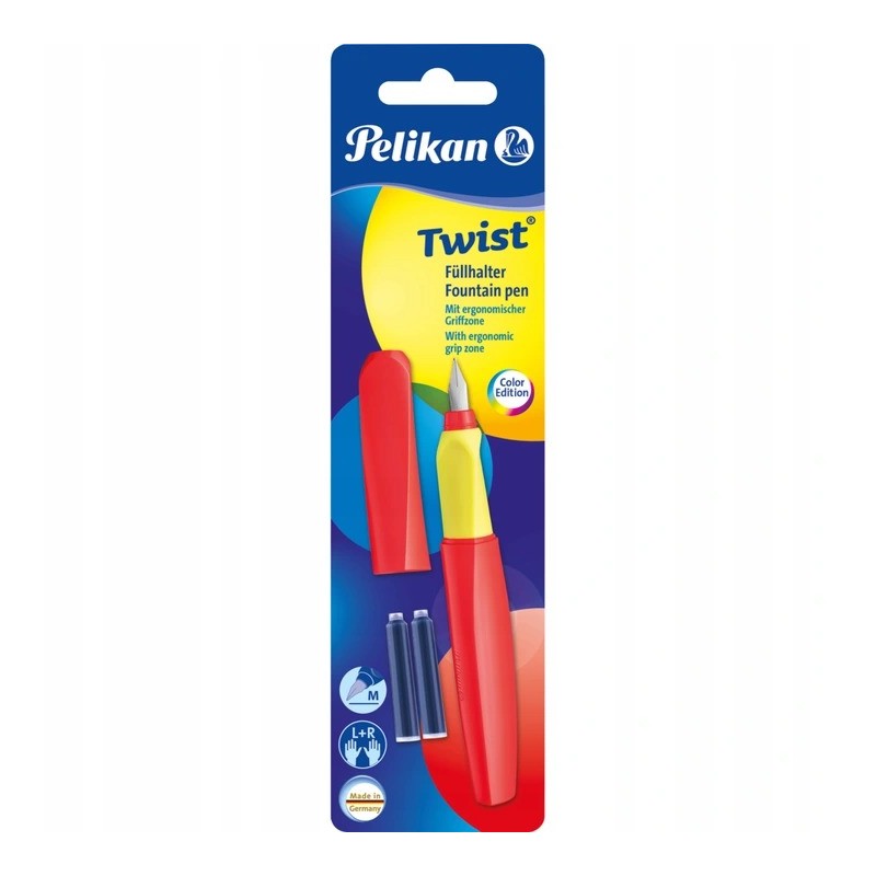 PIÓRO WIECZNE TWIST 457M NEON CORAL+2N PELIKAN