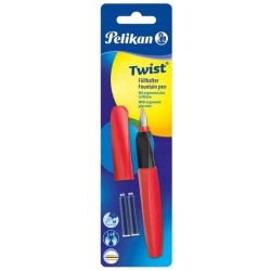 PIÓRO WIECZNE TWIST 457M FIERY RED+2N PELIKAN