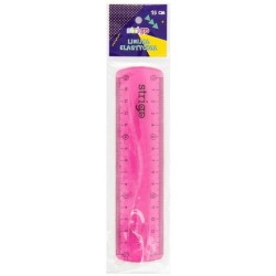 Linijka 15 cm różówa