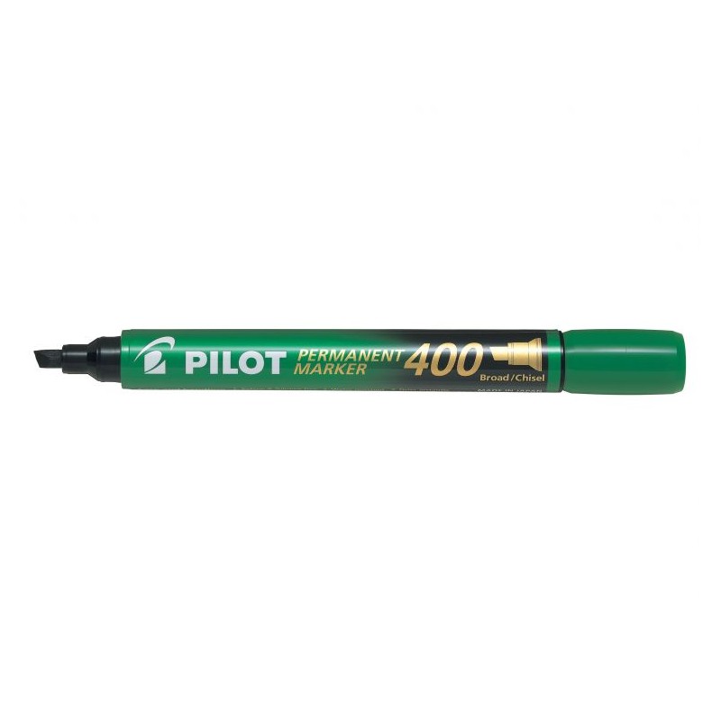 Marker permanentny ścięta końcówka Zielony Pilot