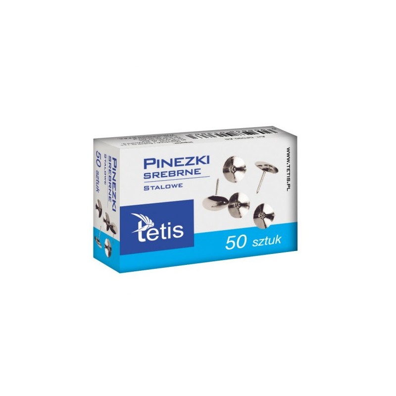 Pinezki Tetis srebrne 50 szt.