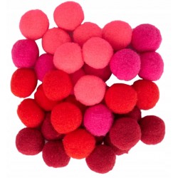 POMPONY 20MM  MALINOWY CHRUŚNIAK Astra