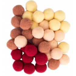 Pompony 20 mm Ognista lawa Astra Scrapbooking