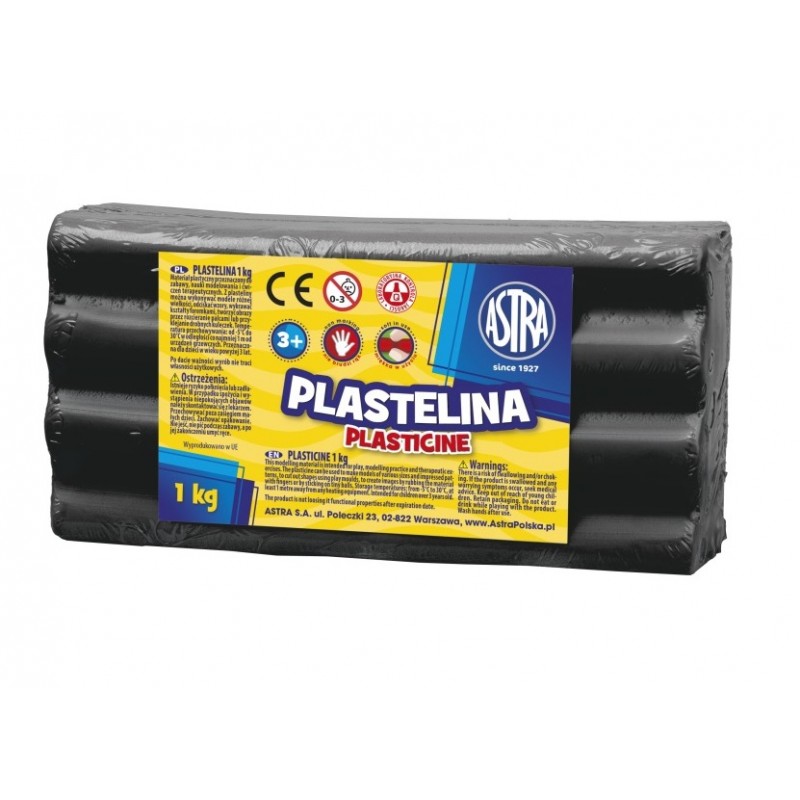 PLASTELINA ASTRA 1 KG CZARNA