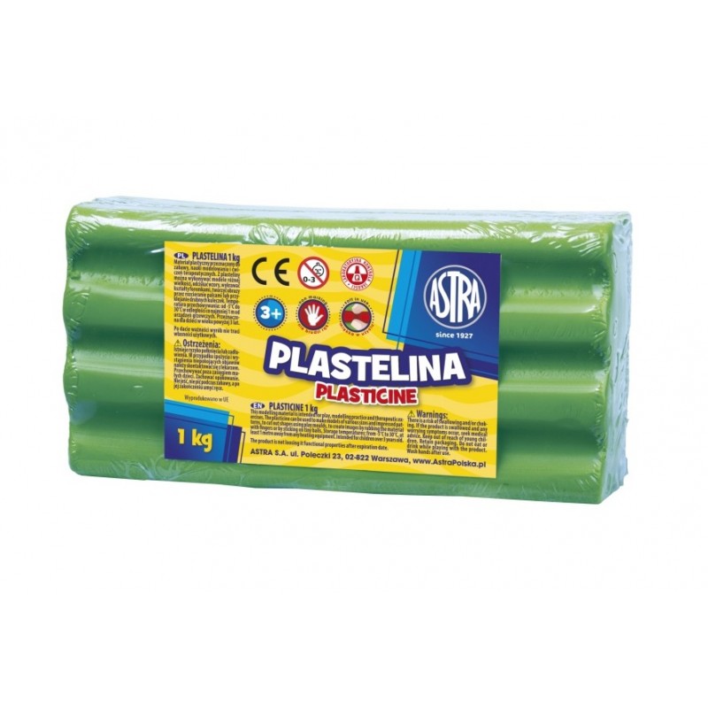 PLASTELINA ASTRA 1 KG ZIELONA JASNA