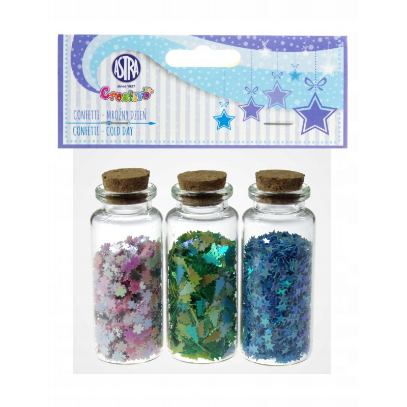 confetti 3x10g buteleczki szklane mroźny dzień
